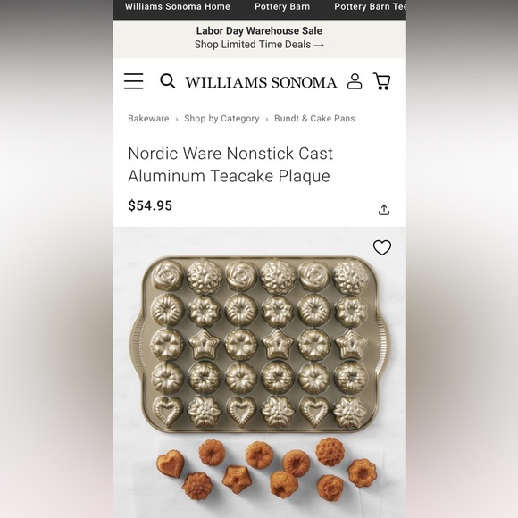 NWOT-Nordic Ware Mini Bundt Pan from Williams-Sonoma - Picture 5 of 5